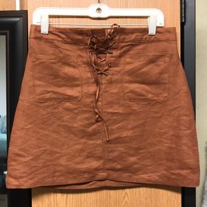 distressed high waisted skirt